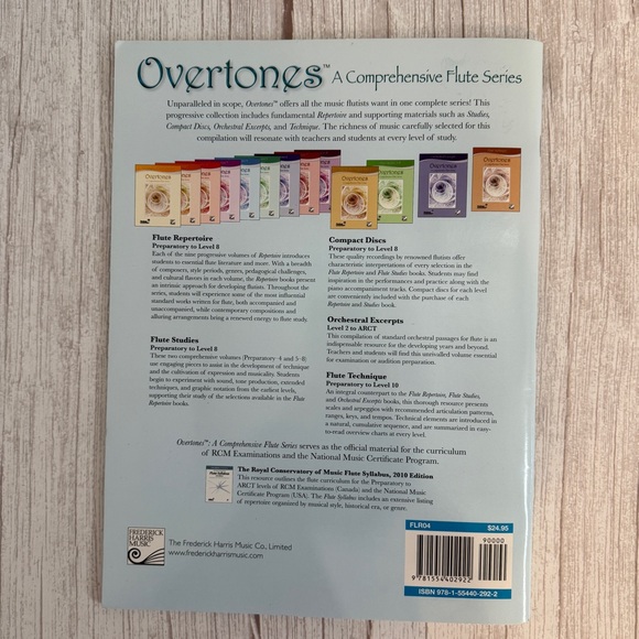 The Royal Conservatory RCM Flute Repertoire 4 OVERTONES Music Book with CD 2010 - Picture 2 of 13